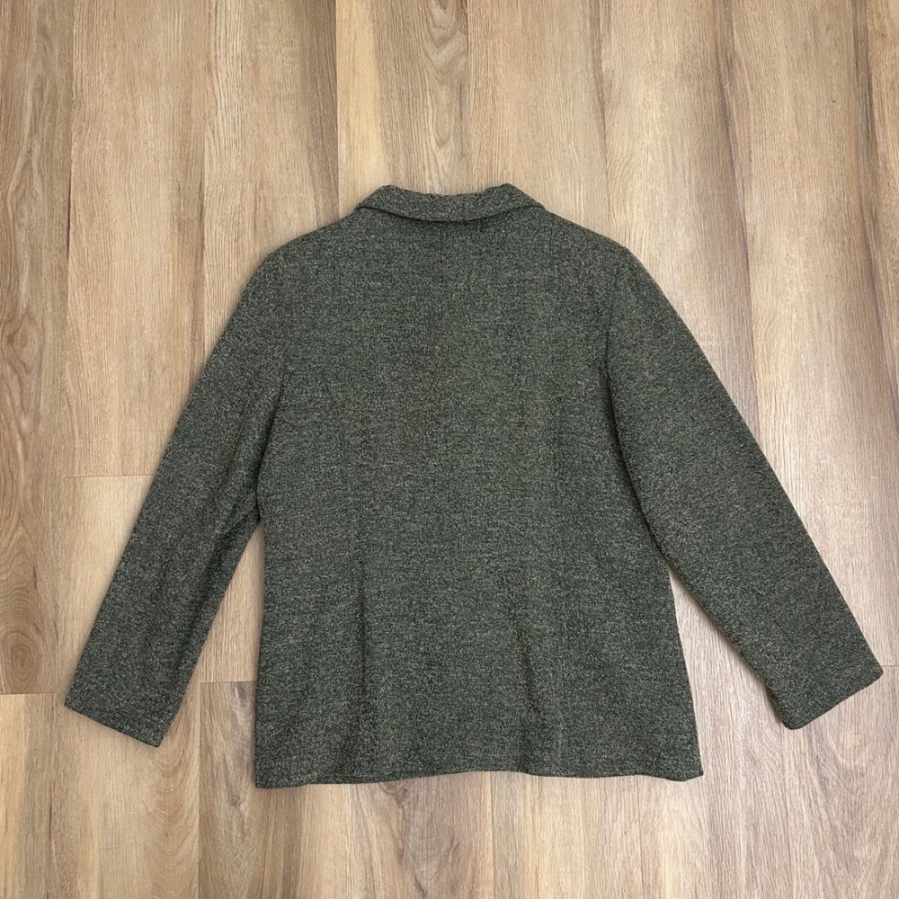 Avoca Collection Vintage Pure New Wool Blazer Jacket Ireland Olive Green XL - Picture 2 of 7